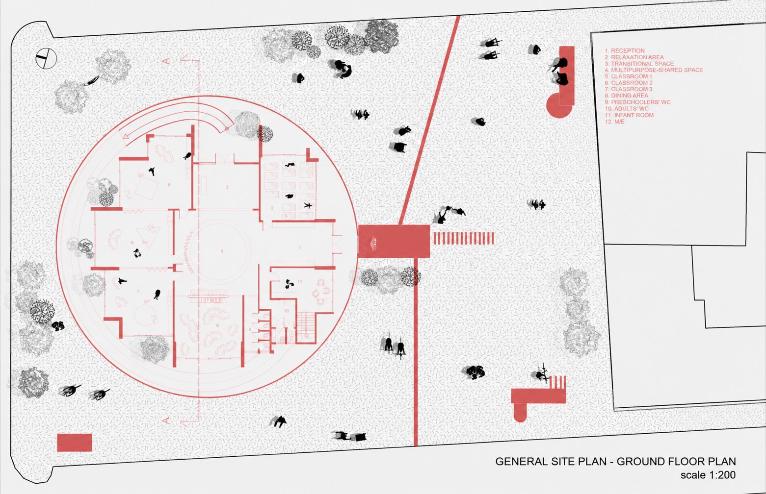 Kids O'Clock - general site plan and ground floor plan