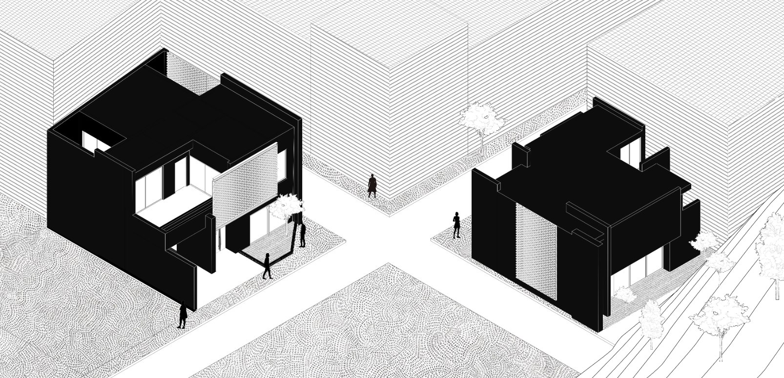 Twin Residences - design process, Final massing