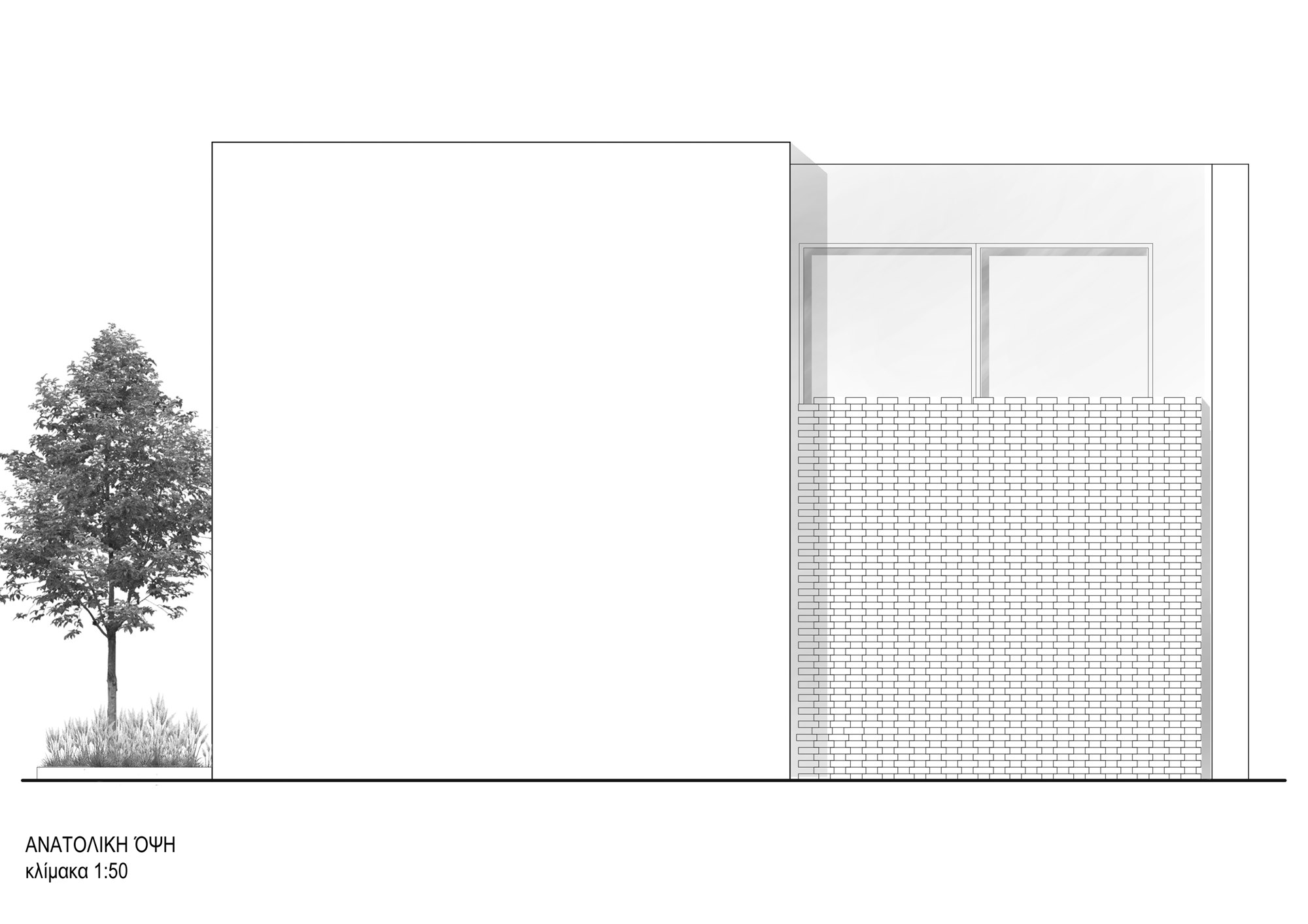 Twin Residences - Residence 1, east elevation