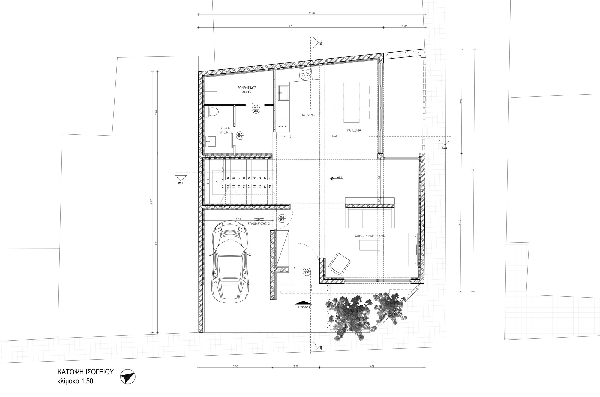 Twin Residences - Residence 1, ground floor plan