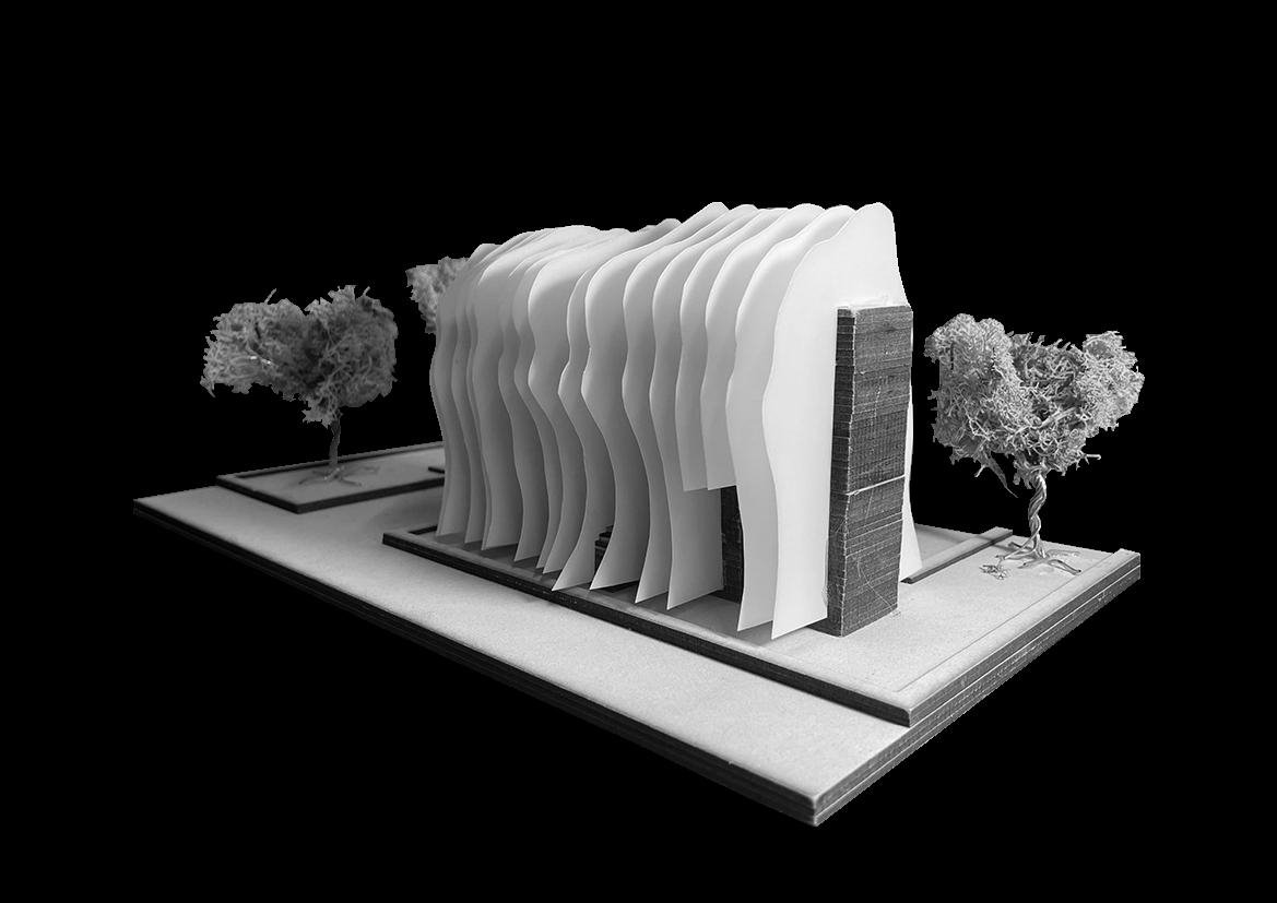 Visual Arts 2 - model of the intervention on the wall