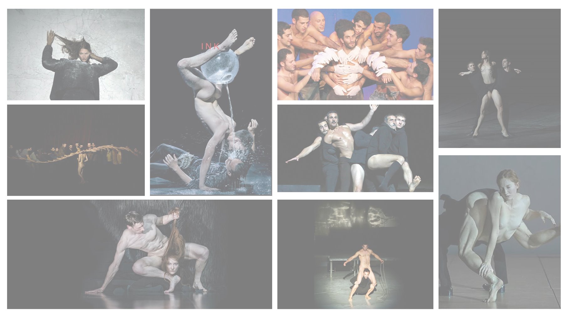 Visual Arts 2 - collage of production photographs from works by Dimitris Papaioannou, 1 of 8