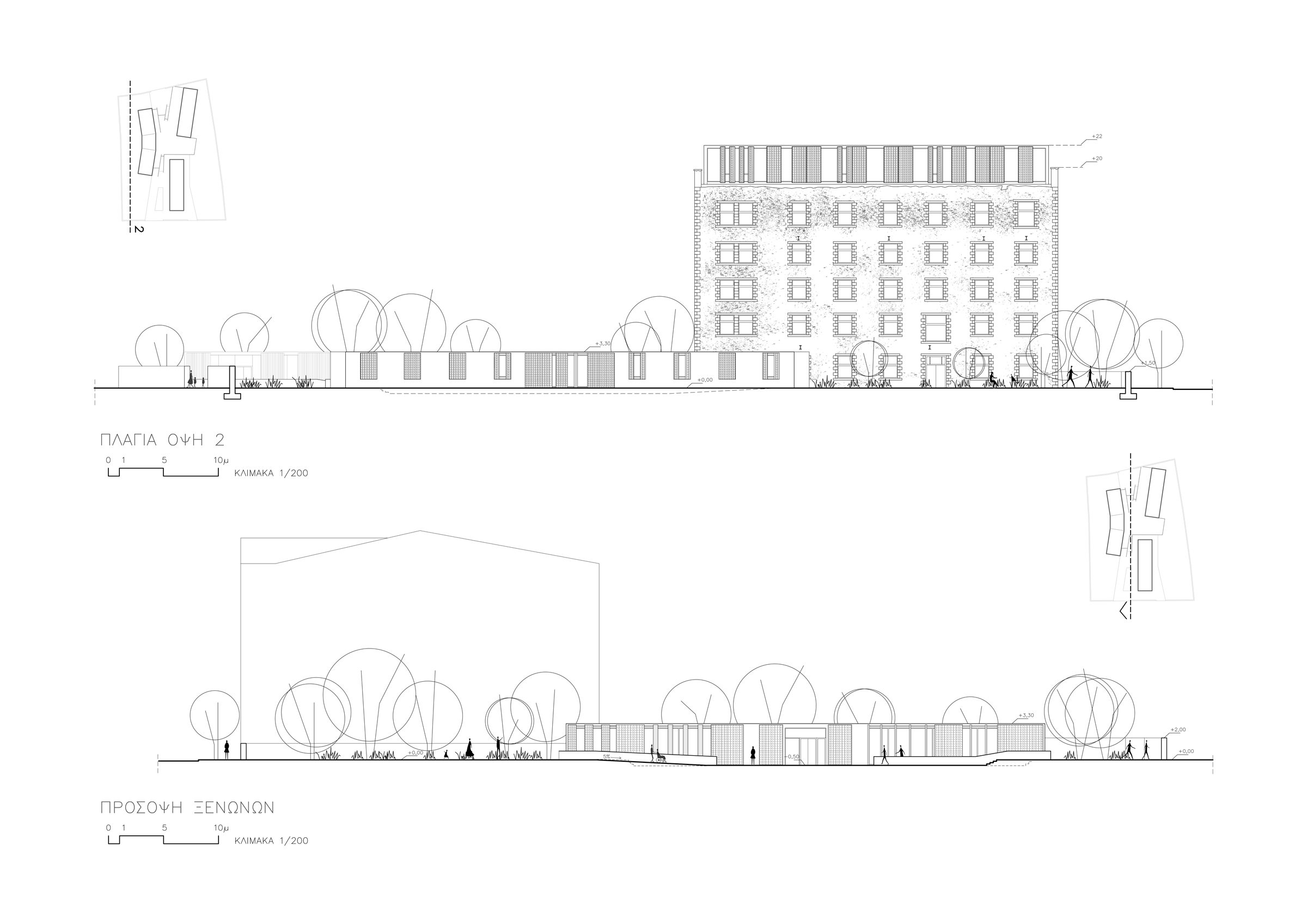 Youth Center - guest house elevations